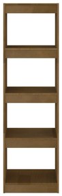 Libreria/divisorio miele 40x30x135,5 cm legno massello di pino