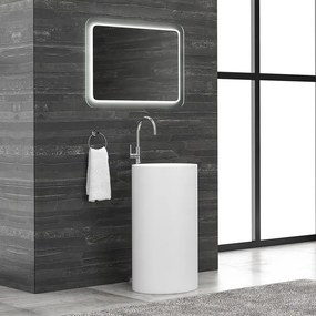 Lavabo a terra freestanding colore opaco bianco MIL-FB - KAMALU