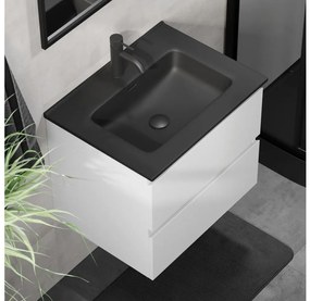Mobile da bagno con lavabo CONOR 61 cm bianco/nero