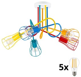 Lampadario a plafone OXFORD 5xE27/15W/230V