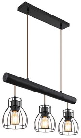 Globo 15326-3NB - Lampadario su filo MINA 3xE27/60W/230V