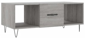 Tavolino da salotto grigio sonoma 102x50x40cm legno multistrato