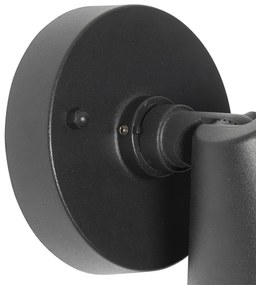 Lampada da parete per esterni moderna nera IP44 orientabile - Ciara