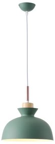 Lampadario a sospensione con filo 1xE27/15W/230V verde diametro 28 cm