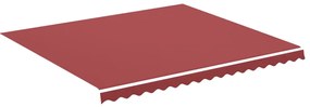 Tessuto di Ricambio per Tenda da Sole Rosso Borgogna 4x3,5 m