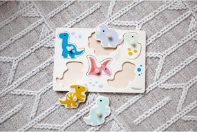 Puzzle in legno (6 pezzi) Dinosaurs - Kindsgut