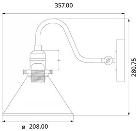 Elstead PV1-OB - Applique PROVENCE 1xE27/60W/230V nero