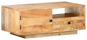 Tavolino Da Salotto 90x50x35 Cm İn Legno Massello Di Mango /