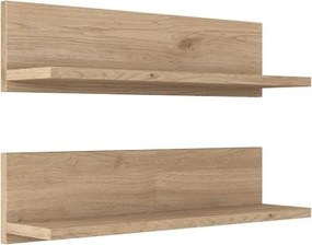 Set 2 Mensole A Parete 60 Cm Effetto Legno Delia