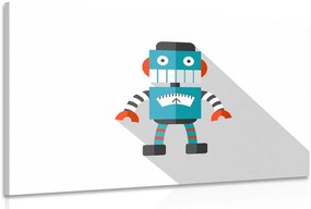 Quadro su tela – Robot blu con sfondo bianco