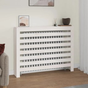 Copertura Termosifone Bianca 108,5x19x84 Cm Legno Massello Pino /