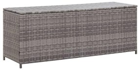 Baule Da Giardino Grigio 150x50x60 Cm İn Polyrattan /