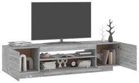 Mobile Porta TV con Luci LED Grigio Sonoma 160x35x40 cm
