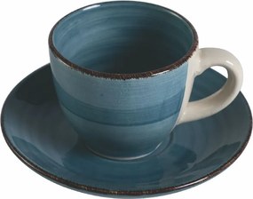 Set 6 Tazzine da Caffè con Piattino Ø6,8x5,6 cm in Gres VdE Tivoli 1996 Baita Acqua...