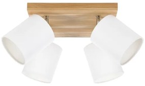 Spot-Light DO56844474 - Faretto da binario APRILLIA 4xE27/25W/230V quercia/bianco