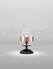 Futura lampada da tavolo p cristallo rame montatura nero opaco 1 lu...