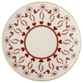 Piatto da dolce color crema in gres a tema natalizio ø 16 cm Jolly – Bloomingville