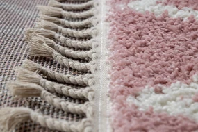Tappeto BERBER BENI rosa Frange berbero marocchino shaggy