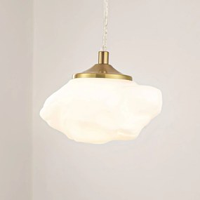 Lampada a sospensione in vetro Piatra Lindby, dimmerabile, Bianco / Opale, Soggiorno / Sala da pranzo, Vetro, Moderno, Lampada a sospensione