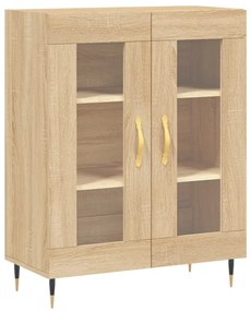 Credenza Rovere Sonoma 69,5x34x180 cm in Legno Multistrato