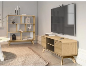 Tavolo TV in rovere colore naturale 140x53 cm Cassie - Støraa