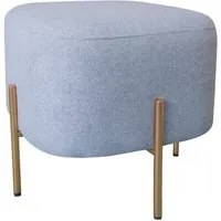 Pouf Poggiapiedi 41x41x41 cm in Tessuto Kate Grigio Scuro