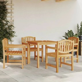 Sedie da giardino 4 pz 58x59x88 cm in legno massello di teak