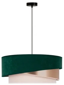 Duolla - Lampadario a sospensione con filo KOBO 1xE27/15W/230V diametro 45 cm verde/oro rosa/color crema