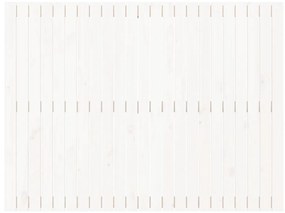 Testiera da parete bianca 146,5x3x110 cm legno massello di pino