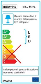 Lampada da tavolo LED neoclassico Kim bianco, luce naturale 700 LUMEN