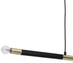 Lampadario a sospensione con filo BASTONE 2xE14/40W/230V nero/oro