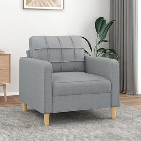 Poltrona Grigio Chiaro 60 Cm İn Tessuto /