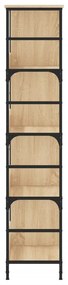 Libreria rovere sonoma 78,5x33x153 cm in legno multistrato