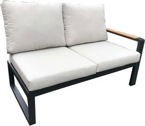 Set da giardino in alluminio grigio per 5 persone Rotterdam - Rojaplast