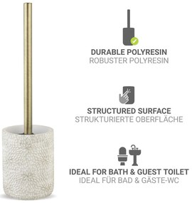 Scopino WC bianco opaco in poliresina Montalfano – Wenko