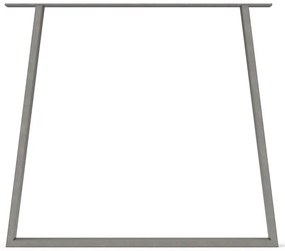 Gamba per mobili STEELMI Trap in acciaio argentato lucido L 80 x P 8 x H 71 cm