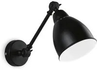 Lampada da parete nero L 140 x H 230 x P 440 mm