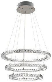 Lampadario LED neoclassico Shoshone grigio Ø61.5cm, luce calda 9510 lumen, INSPIRE