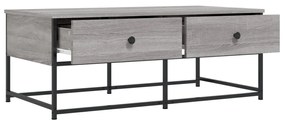 Tavolino da salotto grigio sonoma 100x51x40cm legno multistrato