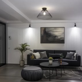 Brilagi - Plafoniera LED CERIA WIRE 1xE27/40W/230V diam. 45 cm nera