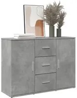 Credenza Grigio Cemento 90,5x29,5x65 cm in Truciolato 849877