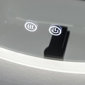 Brilagi - Specchio riscaldato con retroilluminazione LED dimmerabile CLARA ECO LED/12W/230V Ø 60 cm IP44