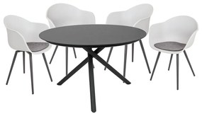 Sedia da giardino in plastica grigia Zara - Garden Pleasure