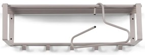 Attaccapanni da parete grigio tortora in metallo con scaffale 70 cm Rex – Spinder Design