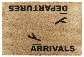 Stuoia di cocco naturale, 40 x 60 cm Arrivals and Departures - Artsy Doormats