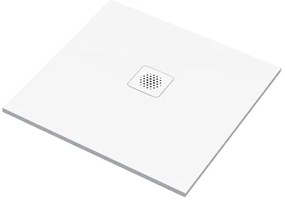 Piatto doccia SENSEA in composito minerale di resina gelificata Remix V3 bianco L 80 x L 80 x H 2.2 cm opaco