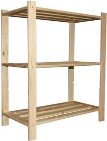 Scaffale 3 ripiani a doghe 70x30x94 cm in Legno di Pino Naturale...