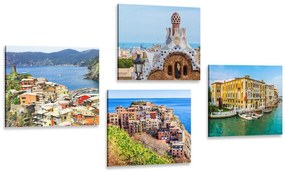 Set di quadri – Paesaggi costieri abbaglianti