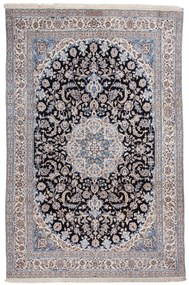Nain Tappeto persiano 200x300 Blu (Iran) Annodato A Mano