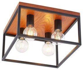 Lindby - Miravi 4 Plafoniera Wood/Black Lindby